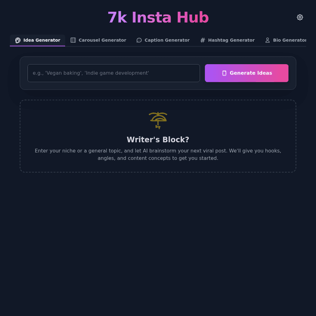 7K Insta Hub screenshot